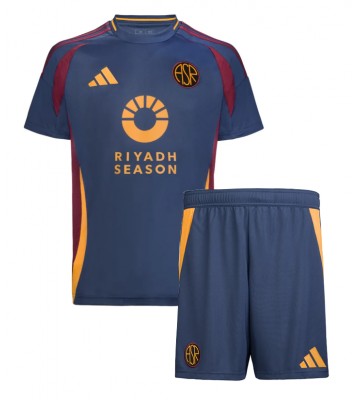 Lacne Dětský Futbalové dres AS Roma 2024-25 Krátky Rukáv - Tretina (+ trenírky)